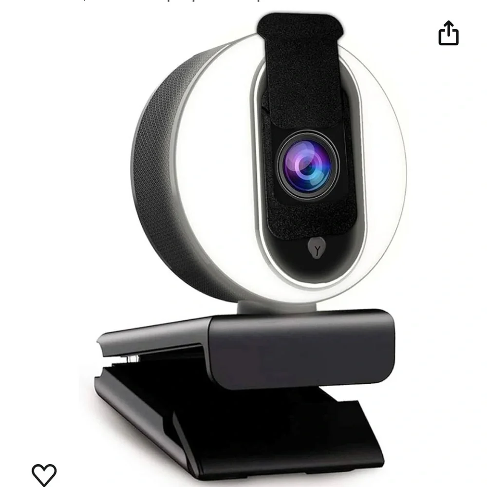 NexiGo N680E 1080P Webcam with Ring Light and Dual Microphone Plug & Play